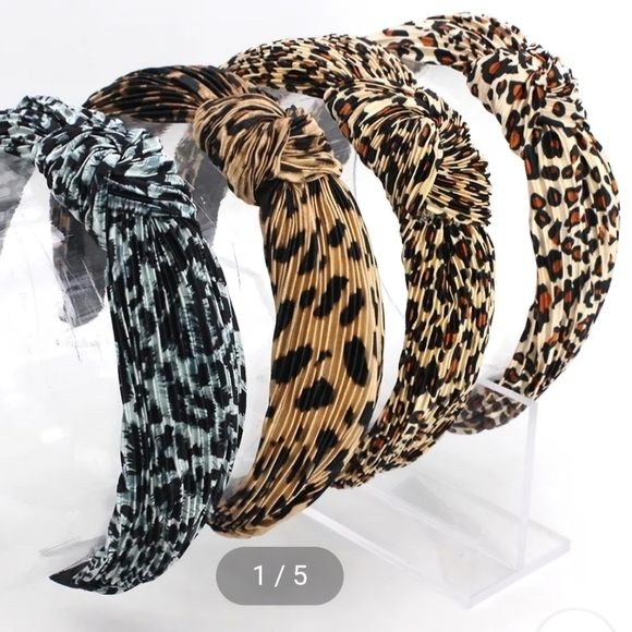Headband Leopard Print Knotted - Picture 7 of 8